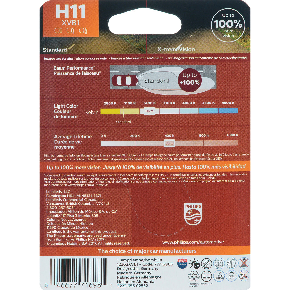Philips Headlight Bulb H11XVB1