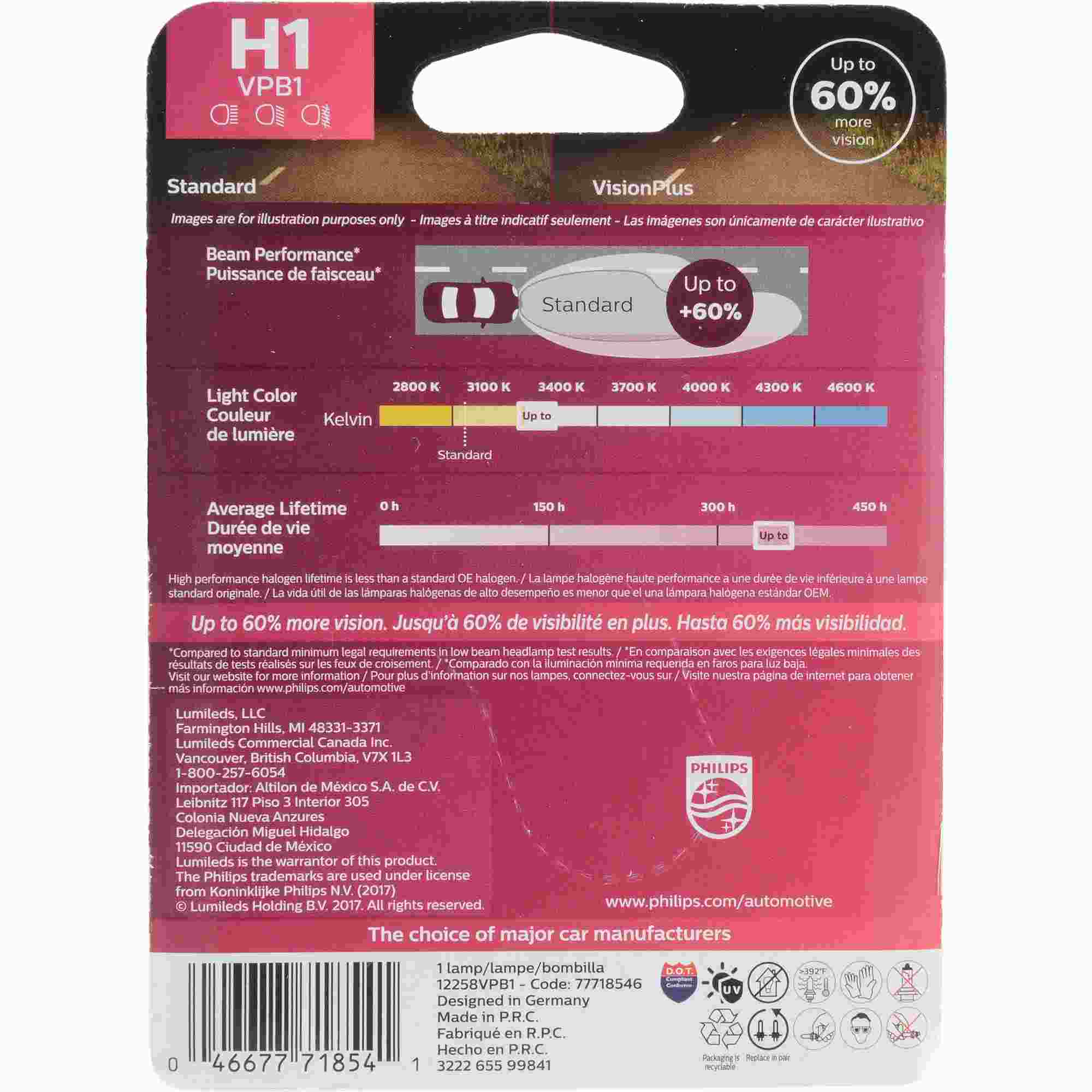 Philips Headlight Bulb H1VPB1