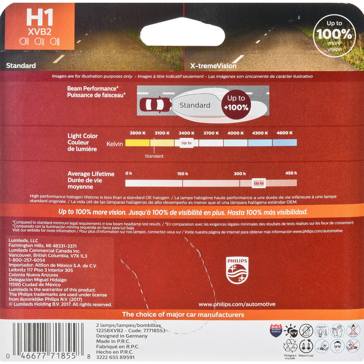 Philips Headlight Bulb H1XVB2