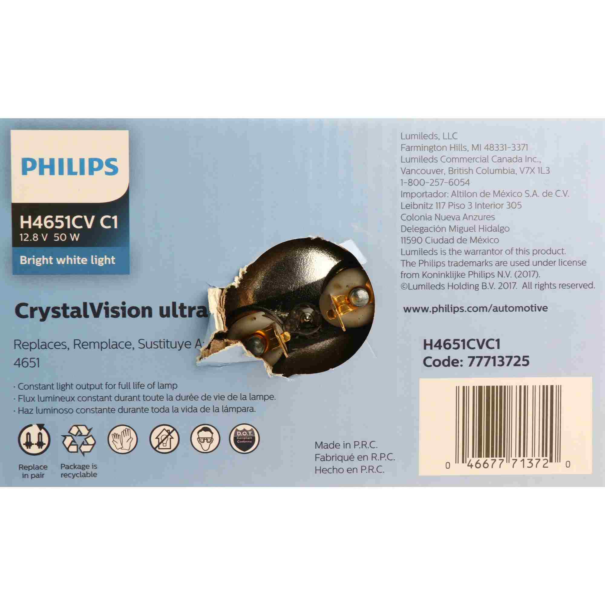Philips Headlight Bulb H4651CVC1