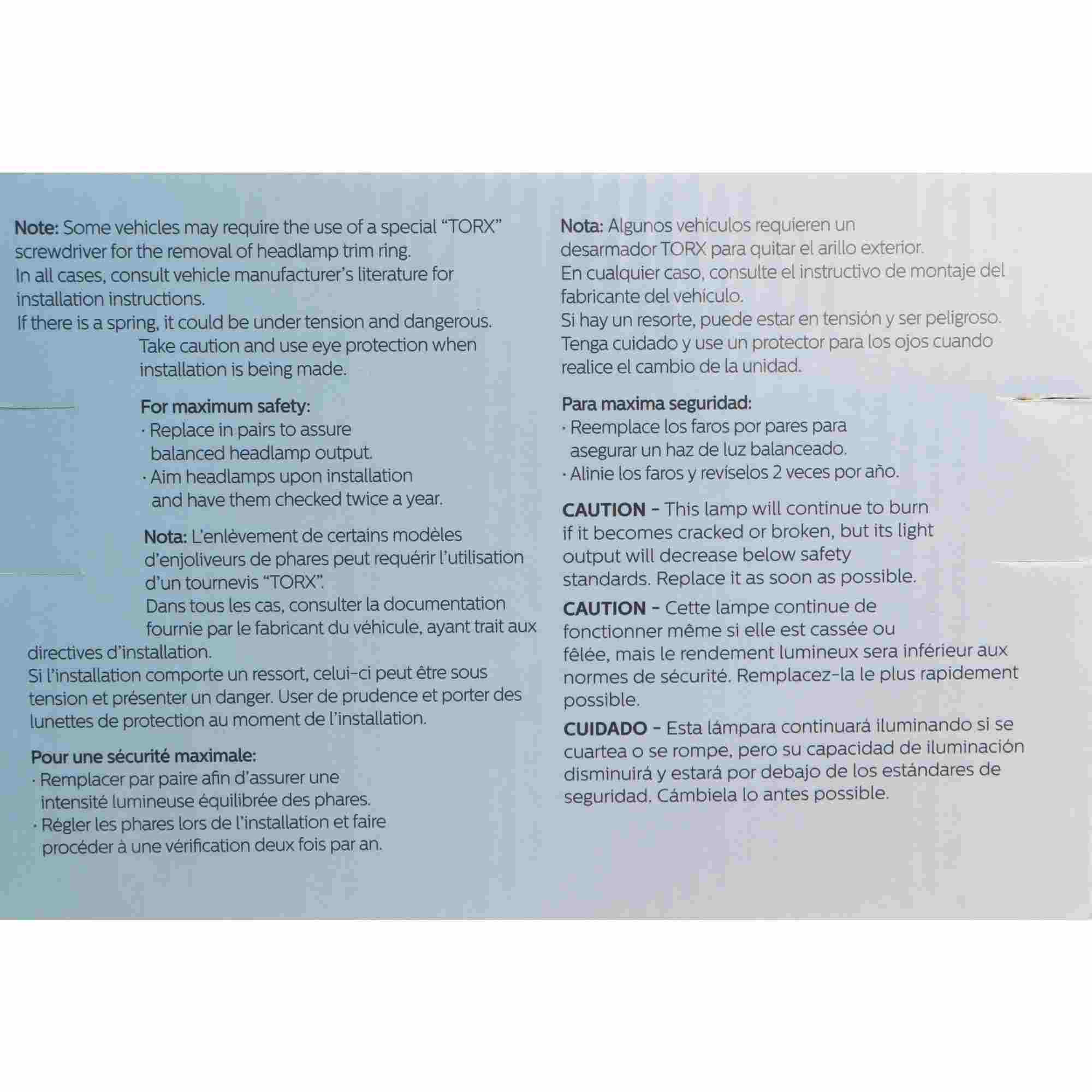 Philips Headlight Bulb H4651CVC1