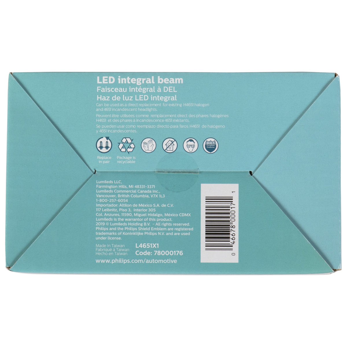 Philips Headlight Bulb H4651LED