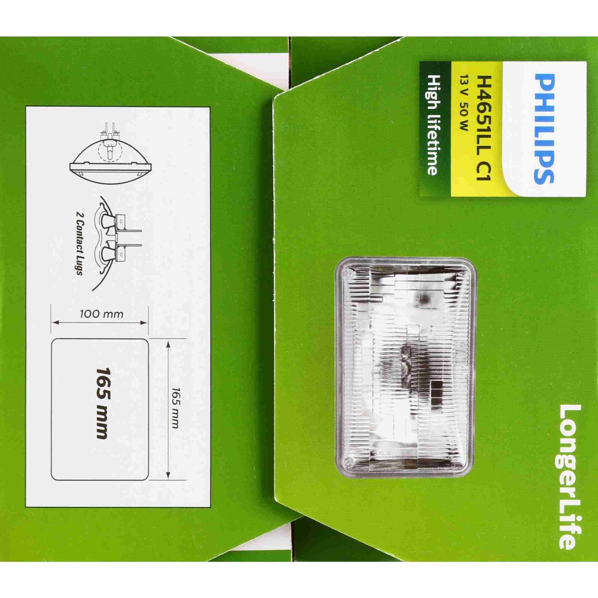 Philips Headlight Bulb H4651LLC1