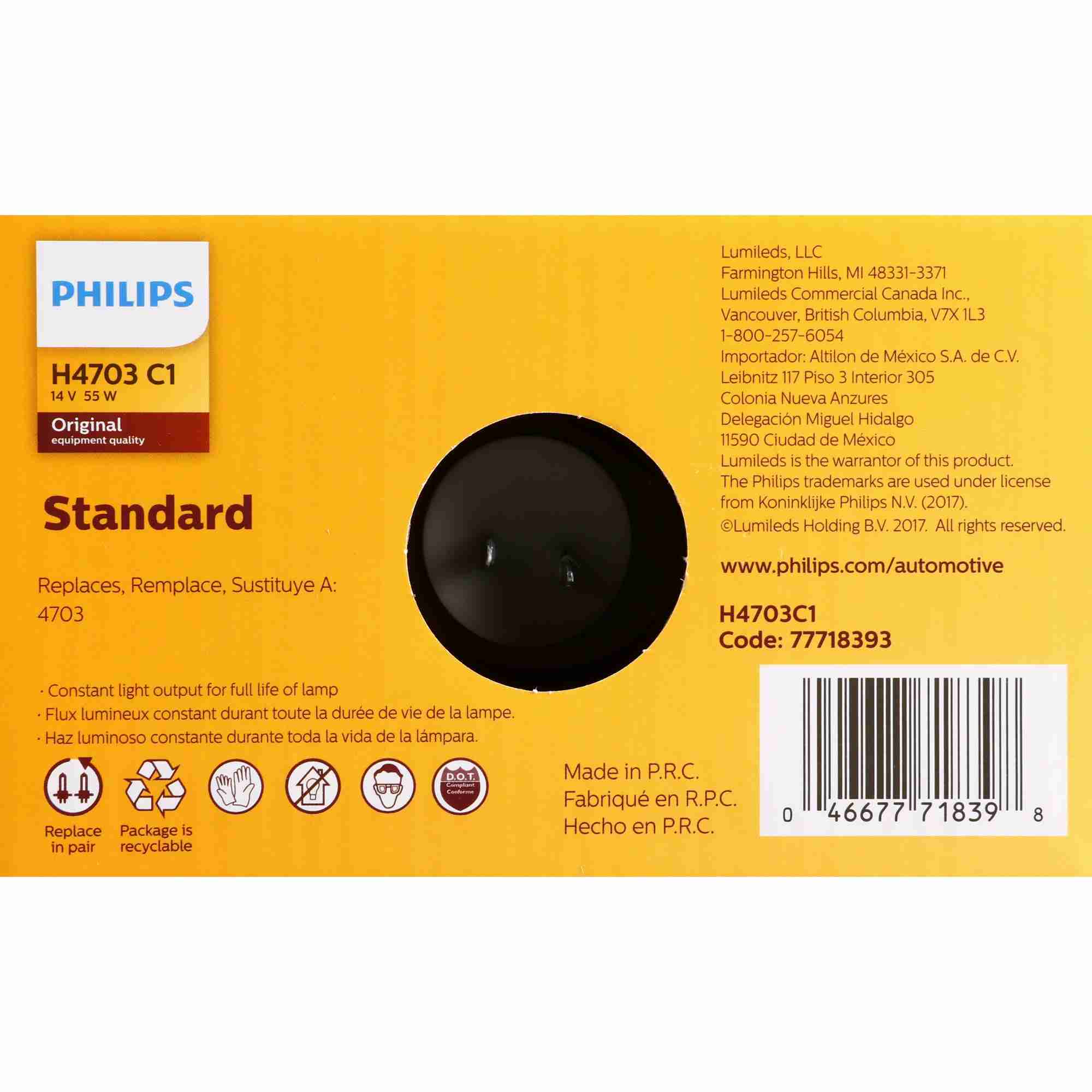 Philips Headlight Bulb H4703C1