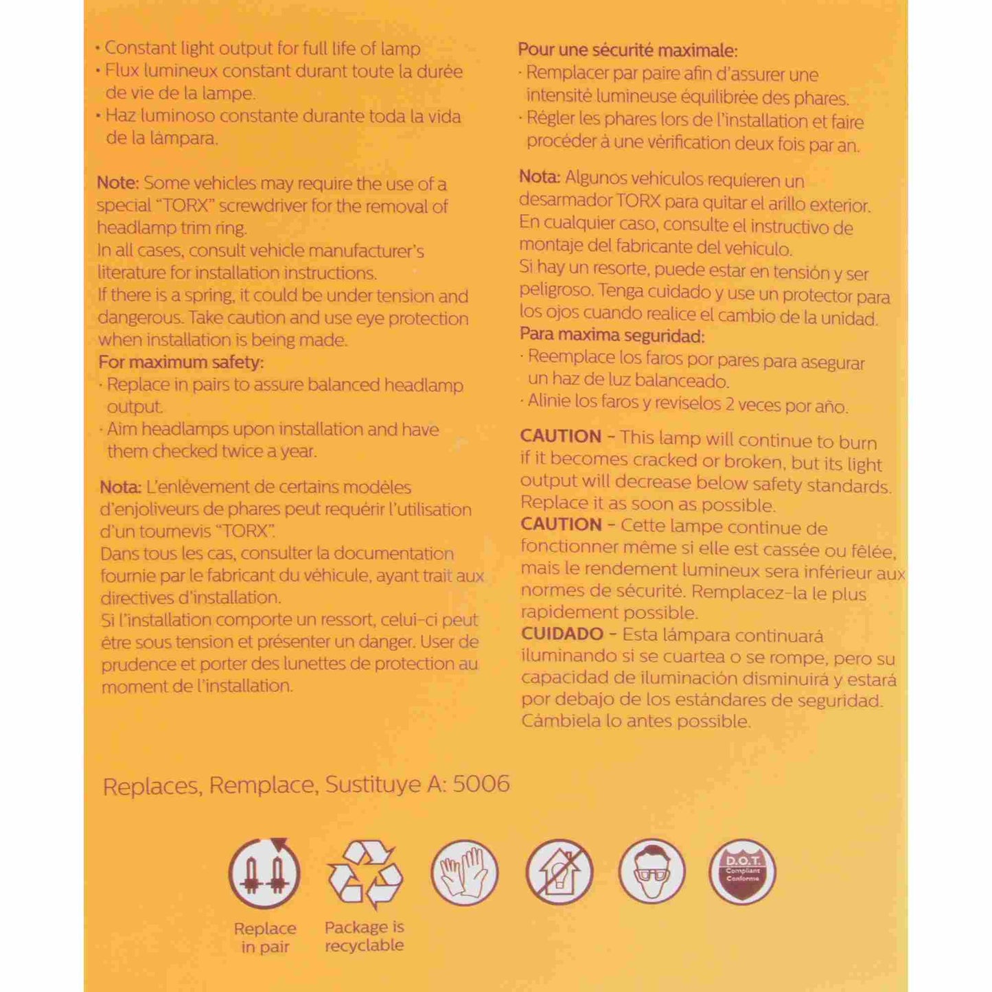 Philips Headlight Bulb H5006C1