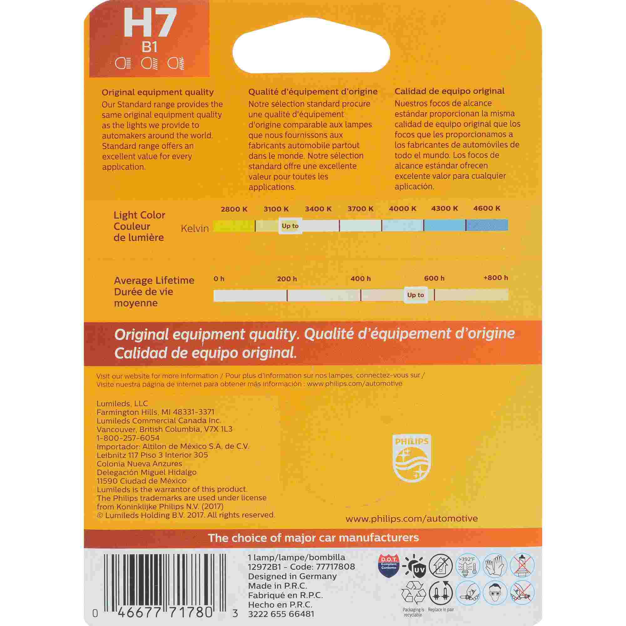 Philips Headlight Bulb H7B1