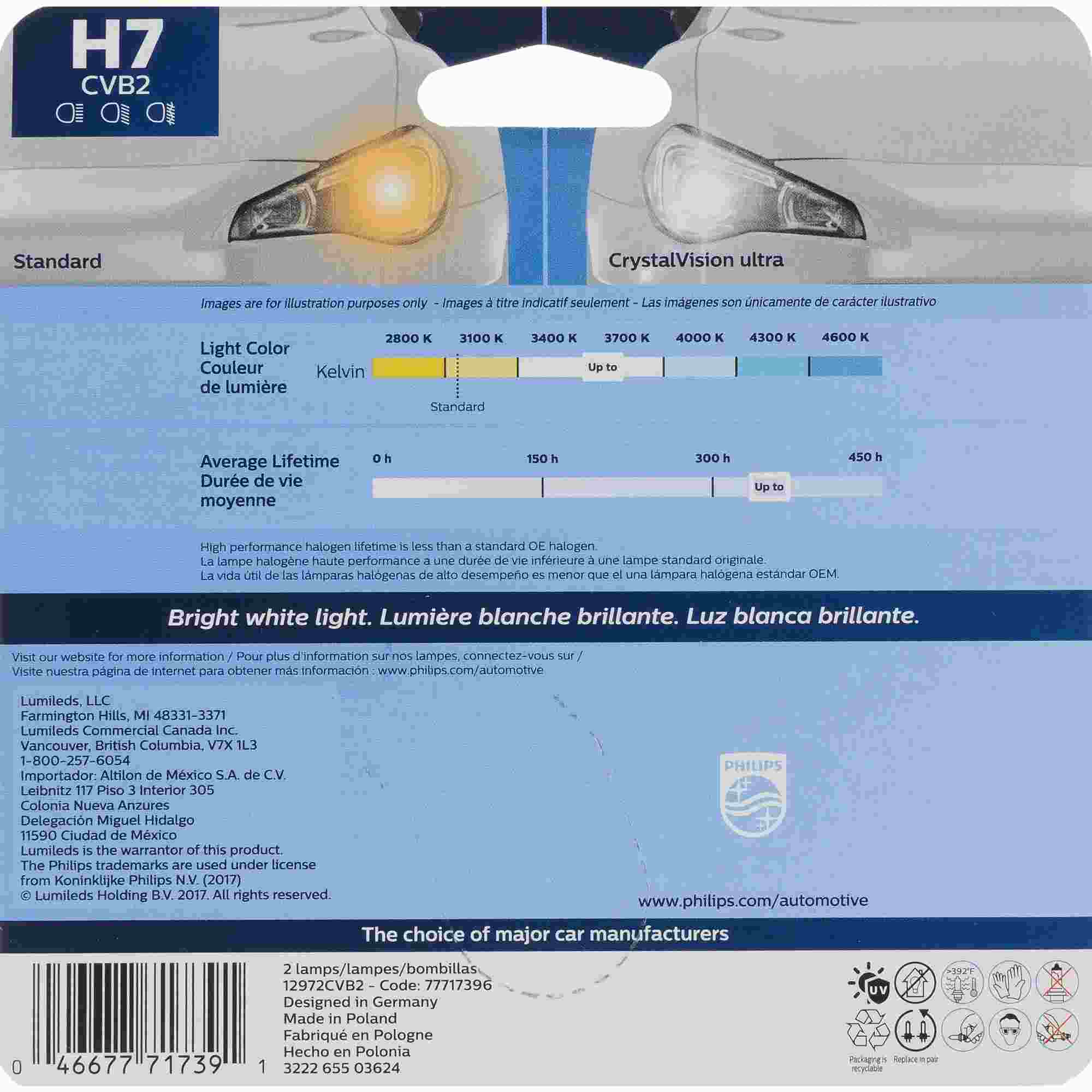 Philips Headlight Bulb H7CVB2