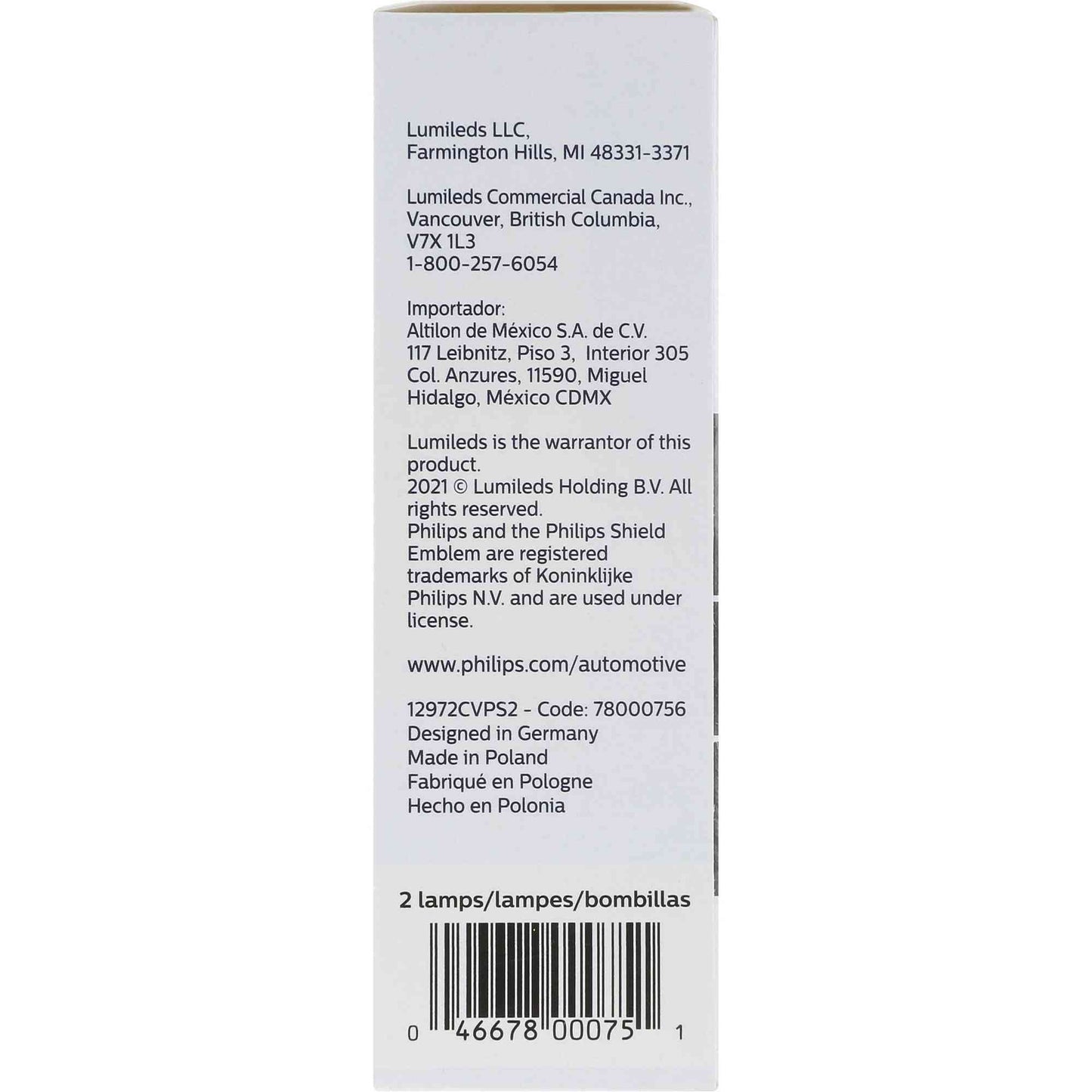 Philips Headlight Bulb H7CVPS2