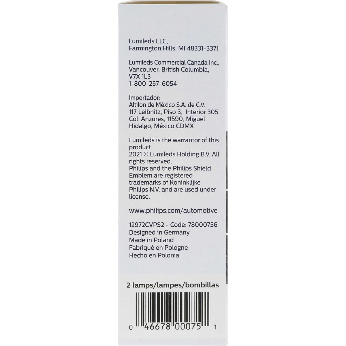 Philips Headlight Bulb H7CVPS2