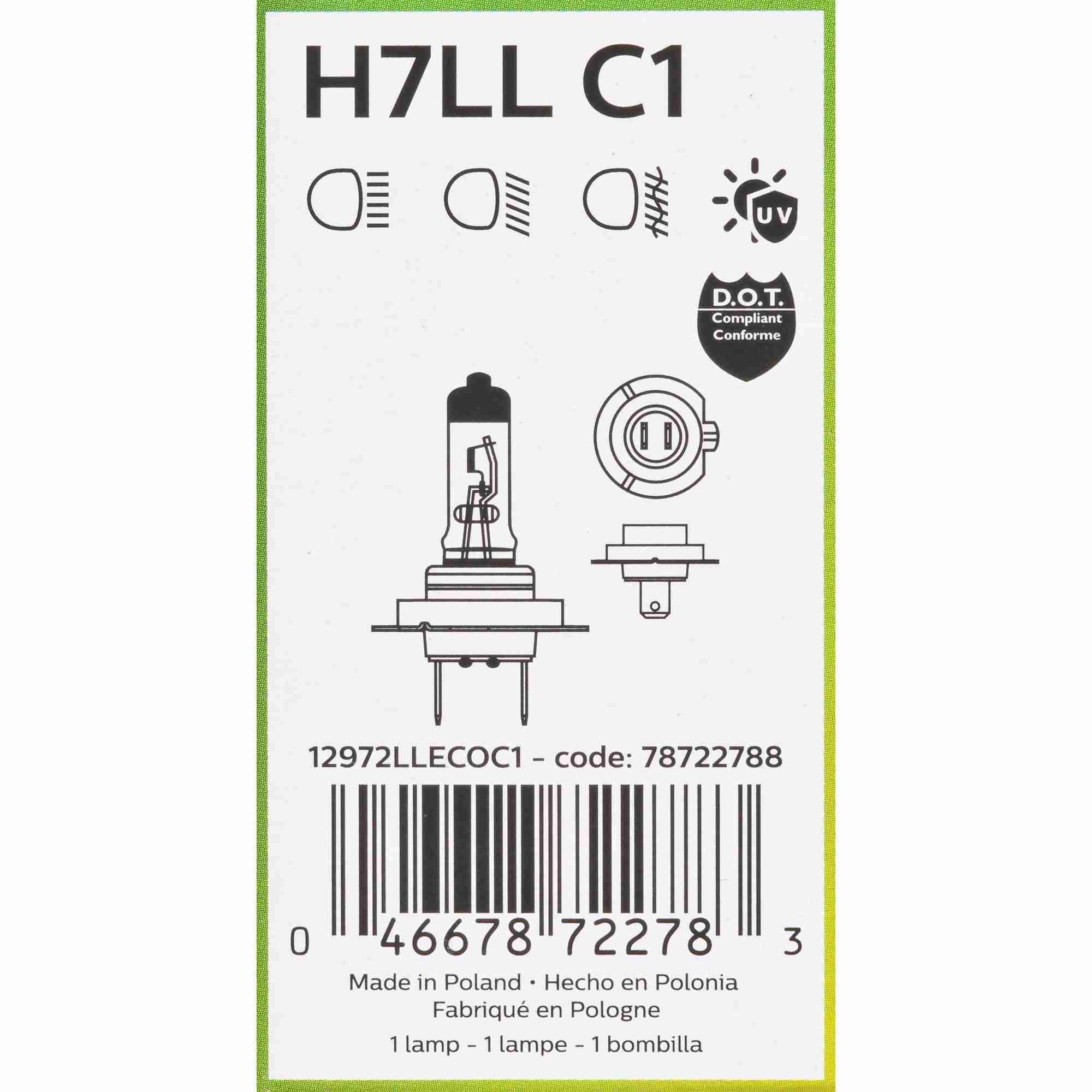 Philips Headlight Bulb H7LLC1