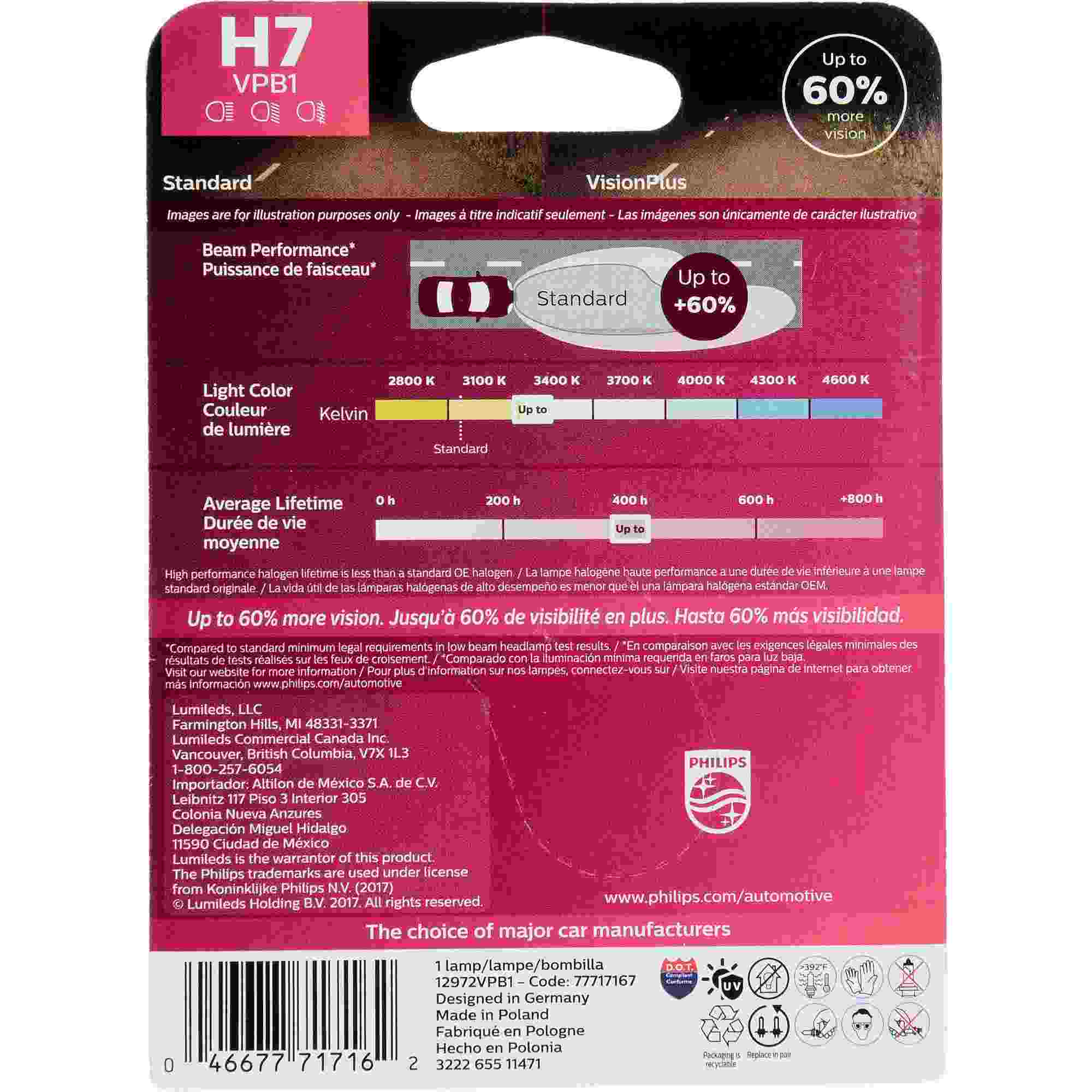 Philips Headlight Bulb H7VPB1