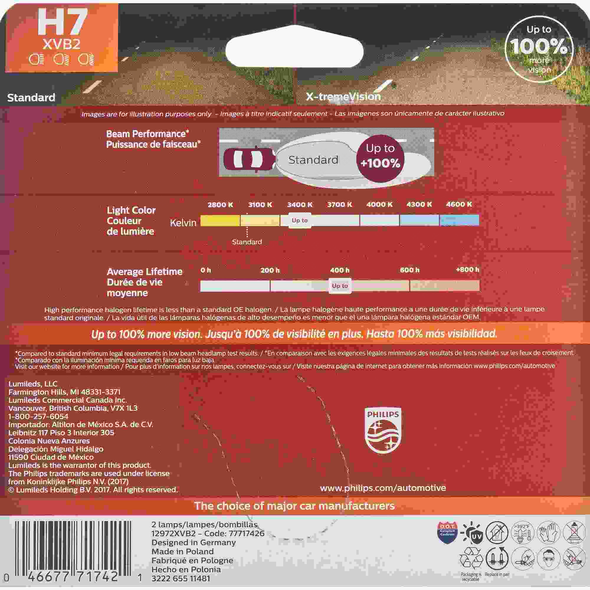 Philips Headlight Bulb H7XVB2