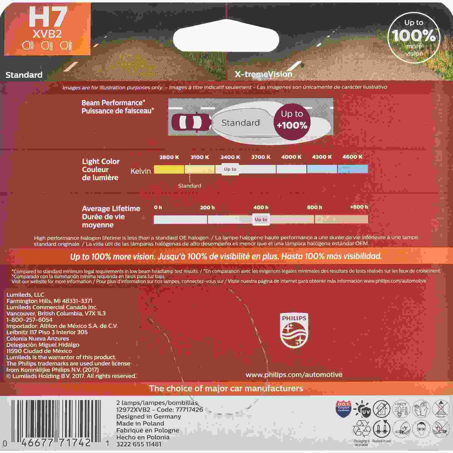 Philips Headlight Bulb H7XVB2