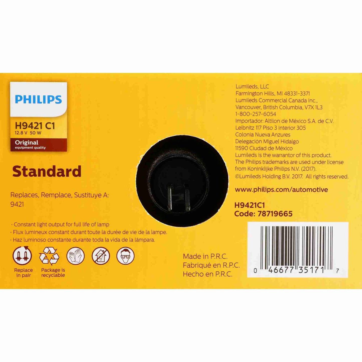 Philips Headlight Bulb H9421C1