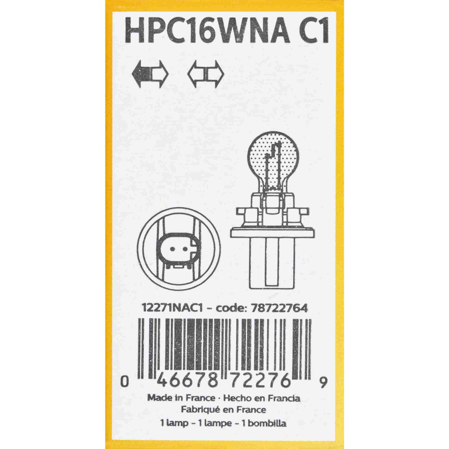 Philips Turn Signal / Parking Light Bulb HPC16WNAC1