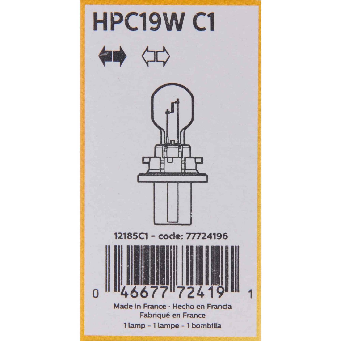 Philips Turn Signal Light Bulb HPC19WC1