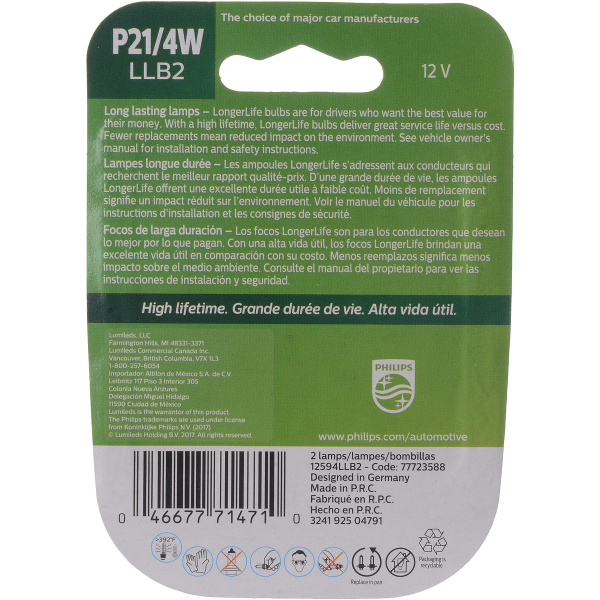 Philips Lighting P21/4WLLB2