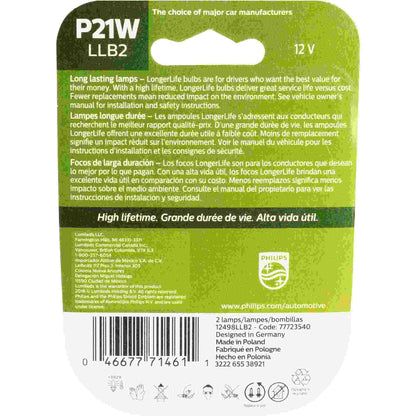 Philips Tail Light Bulb P21WLLB2