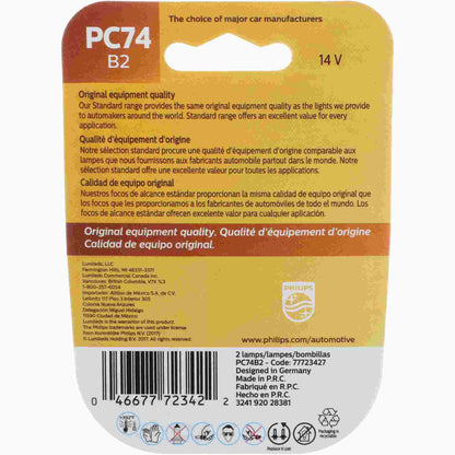 Philips Instrument Panel Courtesy Light Bulb PC74B2