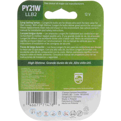 Philips Turn Signal Light Bulb PY21WLLB2