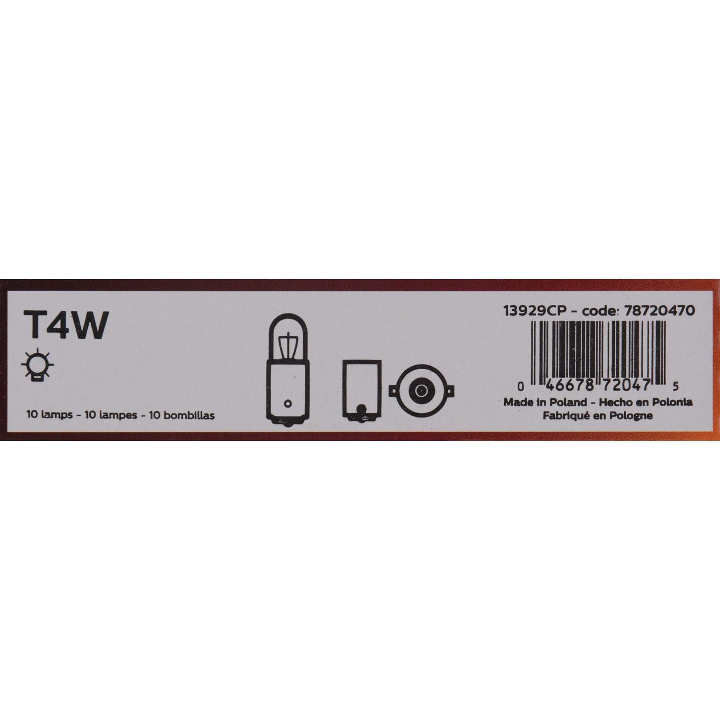 Philips Turn Signal / Parking Light Bulb T4WCP-24V