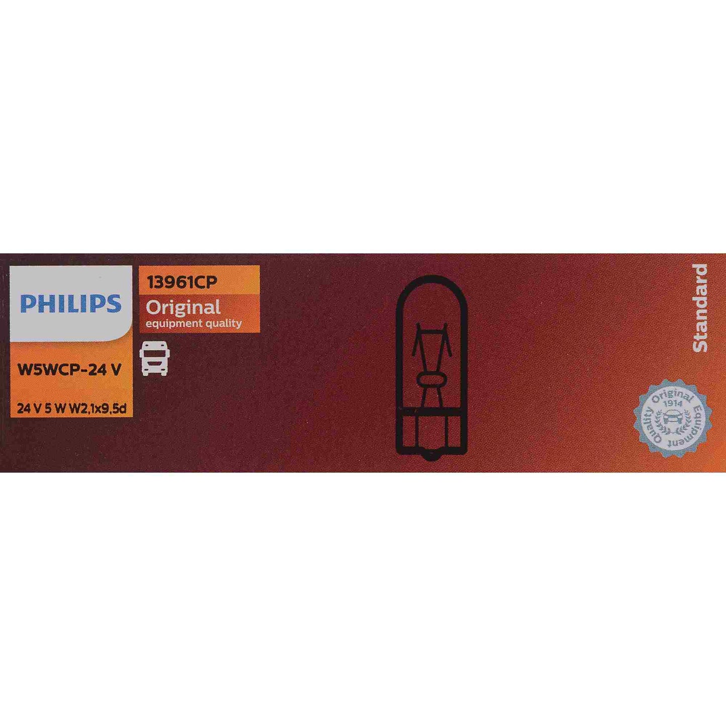 Philips Turn Signal / Parking Light Bulb W5WCP-24V