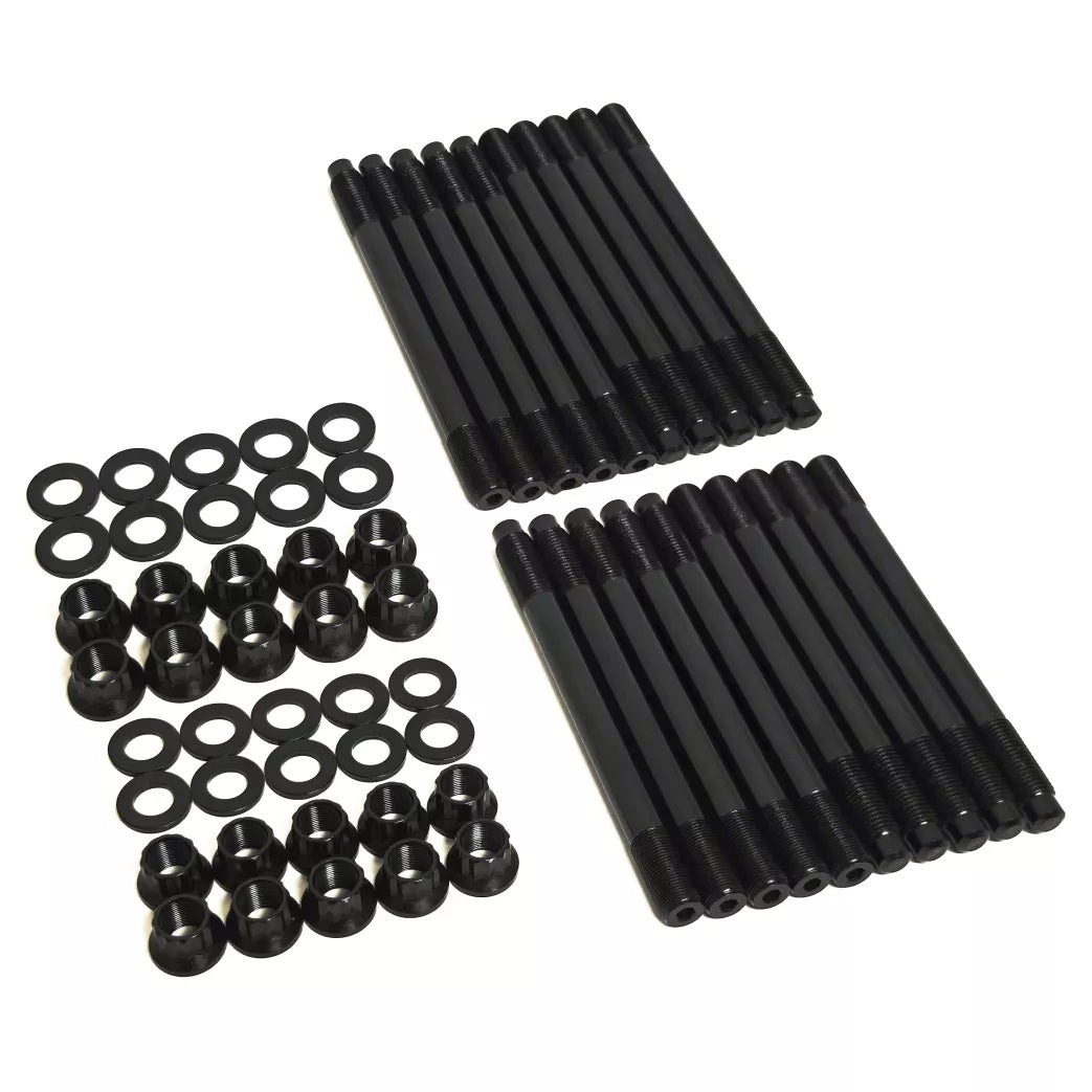 PRW INDUSTRIES INC. Godzilla Head Stud Kit 12 Point Black Chromoly Fasteners Engine Fastener Kits main image