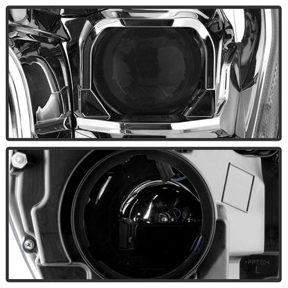 xTune Ford F150 18-20 White DRL Full LED Two Projector Headlights - Chrome PRO-CH-FF15018S-FLED-C 9949609