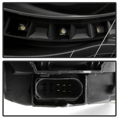 SPYDER xTune Audi A4 06-08 Projector Headlights - Halogen Model Only - DRL LED - Black PRO-JH-AA406-DRL-BK 9036071