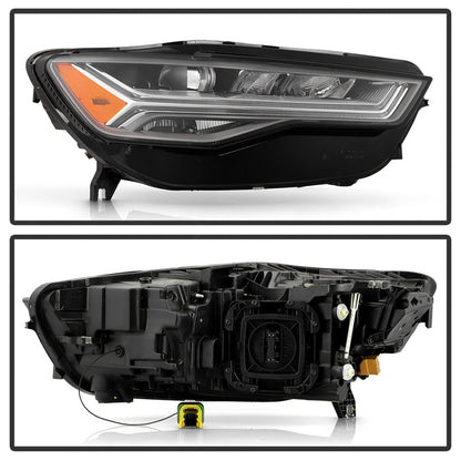 SPYDER 16-18 Audi A6 Right LED Headlight (PRO-JH-AA616-FLED-OE-R) 9959134