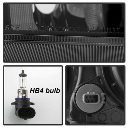 SPYDER xTune 04-08 Acura TL (Xenon/HID Models) Projector Headlights LT DRL - Black (PRO-JH-ATL04-DRL-BK) 9040474