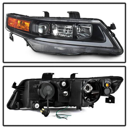 SPYDER xTune 04-08 Acura TSX LED Light Bar Projector Headlights - Black (PRO-JH-ATSX04-LB-BK) 9043116