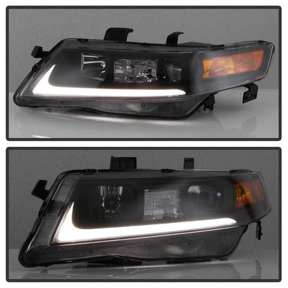 SPYDER xTune 04-08 Acura TSX LED Light Bar Projector Headlights - Black (PRO-JH-ATSX04-LB-BK) 9043116