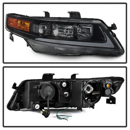 SPYDER xTune 04-08 Acura TSX LED Light Bar Projector Headlights - Smoked (PRO-JH-ATSX04-LB-BSM) 9043123