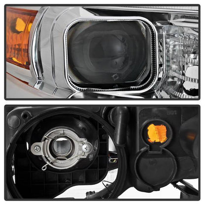 SPYDER xTune 04-08 Acura TSX LED Light Bar Projector Headlights - Chrome (PRO-JH-ATSX04-LB-C) 9043130
