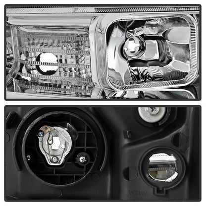 SPYDER xTune 04-08 Acura TSX LED Light Bar Projector Headlights - Chrome (PRO-JH-ATSX04-LB-C) 9043130