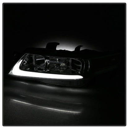 SPYDER xTune 04-08 Acura TSX LED Light Bar Projector Headlights - Chrome (PRO-JH-ATSX04-LB-C) 9043130