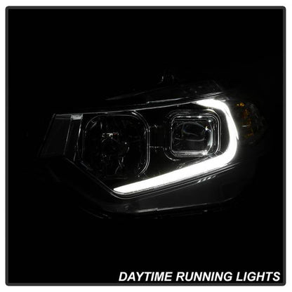 SPYDER xTune 09-14 Acura Projector Headlights - Light Bar DRL - Chrome (PRO-JH-ATSX09-LB-C) 9042225