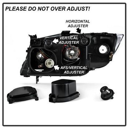 SPYDER xTune 06-08 BMW 3-Series E90 4dr Projector Headlights - Halogen - DRL - Black (PRO-JH-BE9006-FL-BK) 9041716
