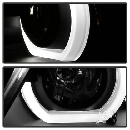 SPYDER xTune 06-08 BMW 3-Series E90 4dr Projector Headlights - Halogen - DRL - Black (PRO-JH-BE9006-FL-BK) 9041716