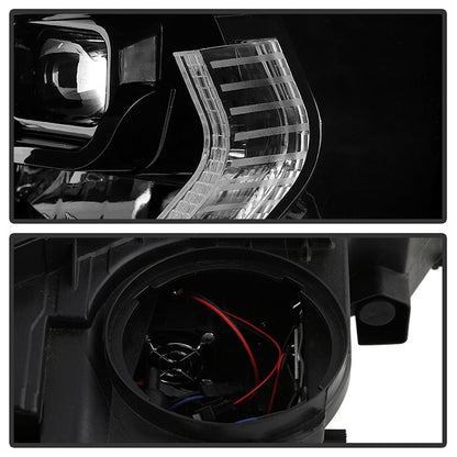 SPYDER xTune BMW F30 LED DRL Projector Headlights - Black (PRO-JH-BMWF3012-LED-BK) 9950421