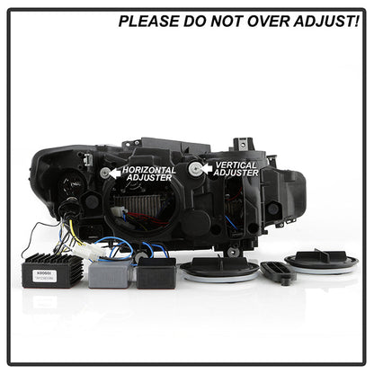 SPYDER xTune BMW F30 (Halogen Model) w/ LED DRL Projector Headlights - Blk Smoke PRO-JH-BMWF3012-LED-BSM 9950445