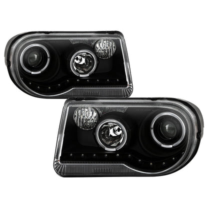 SPYDER Xtune Chrysler 300C 05-10 ( Not 300 ) Halo Projector Headlights Black PRO-JH-C300C-LED-BK 9027734