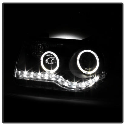 SPYDER Xtune Chrysler 300C 05-10 ( Not 300 ) Halo Projector Headlights Black PRO-JH-C300C-LED-BK 9027734