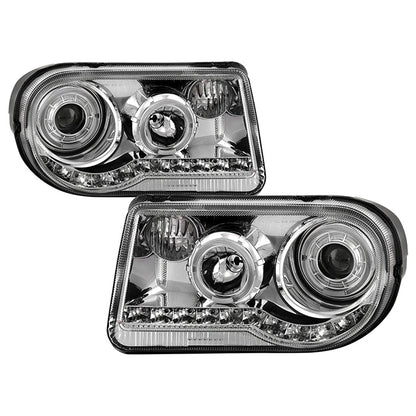 SPYDER Xtune Chrysler 300C 05-10 ( Not 300 ) Halo Projector Headlights Chrome PRO-JH-C300C-LED-C 9027741
