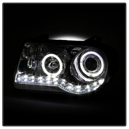 SPYDER Xtune Chrysler 300C 05-10 ( Not 300 ) Halo Projector Headlights Chrome PRO-JH-C300C-LED-C 9027741