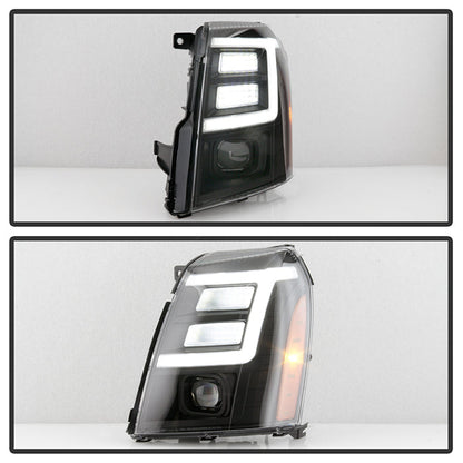 SPYDER xTune Cadillac Escalade 07-14 LED Headlights | Black Housing | PRO-JH-CAES07-LB-BK