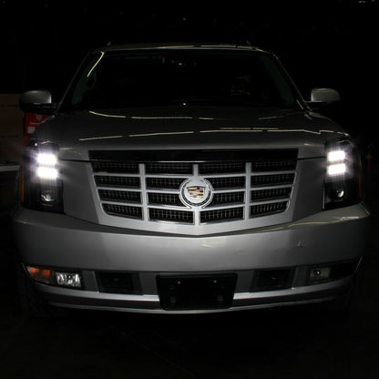 SPYDER xTune Cadillac Escalade 07-14 LED Headlights | Black Housing | PRO-JH-CAES07-LB-BK