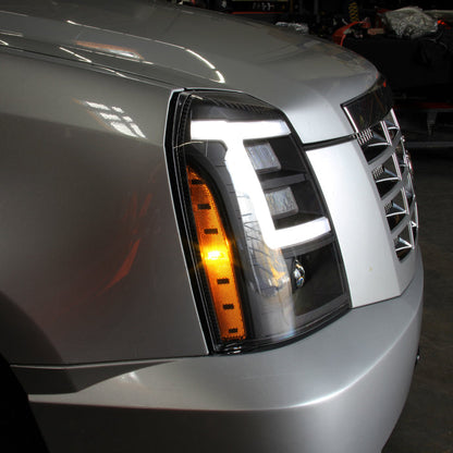 SPYDER xTune Cadillac Escalade 07-14 LED Headlights | Black Housing | PRO-JH-CAES07-LB-BK