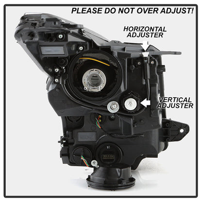 SPYDER xTune 13-18 Cadillac ATS w/LED DRL Halogen Projector Headlights OE Chrome  (PRO-JH-CATS14-SLED-C) 9948671